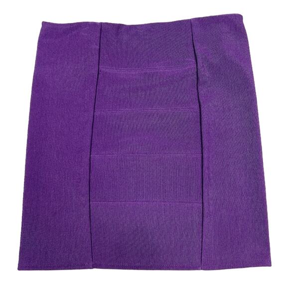 Guess Los Angeles Bandage Skirt Pencil Pull On Stretch Women's XS Solid Purple - Picture 1 of 6